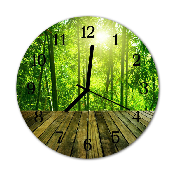 Reloj de vidrio Bambú