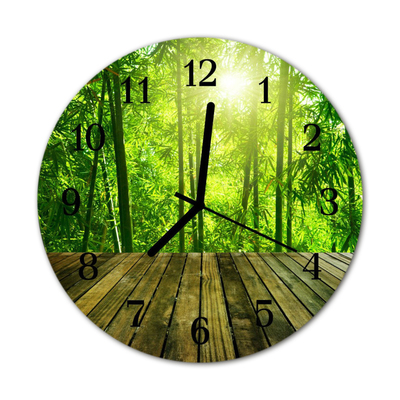 Reloj de vidrio Bambú