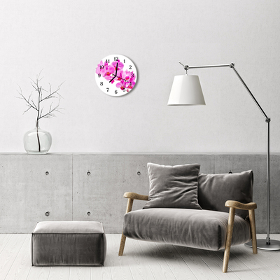 Reloj de vidrio Orquídea