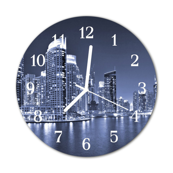Reloj de vidrio Ciudad edificios