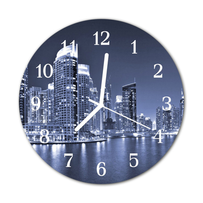 Reloj de vidrio Ciudad edificios