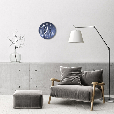 Reloj de vidrio Ciudad edificios