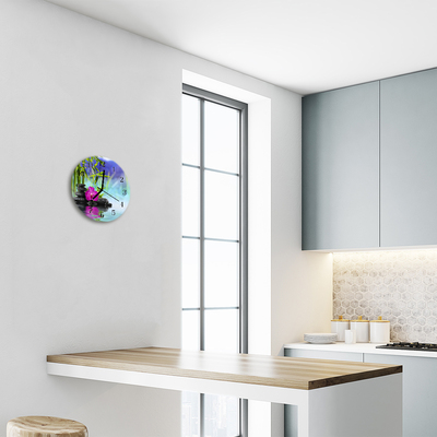 Reloj de vidrio Orquídea spa