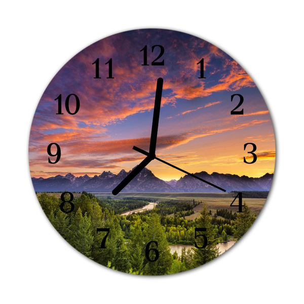 Reloj de vidrio Paisaje
