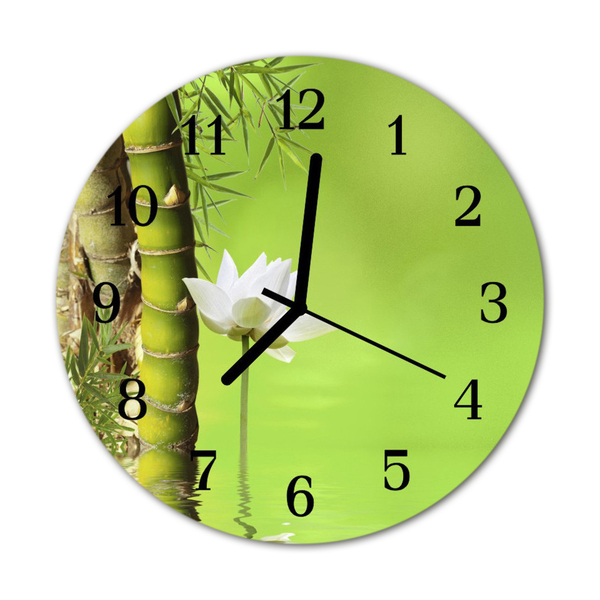 Reloj de vidrio Bambú