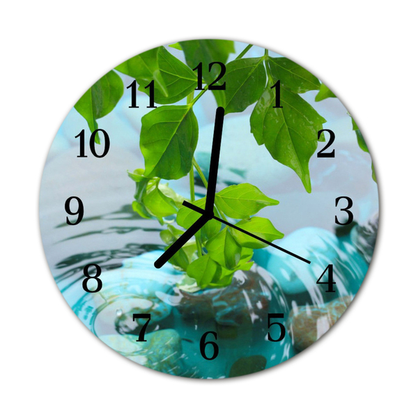Reloj de vidrio Hojas