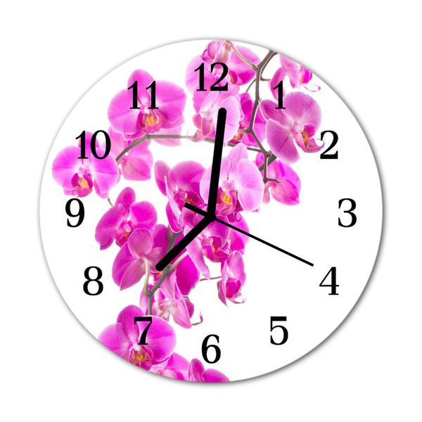 Reloj de vidrio Orquídea