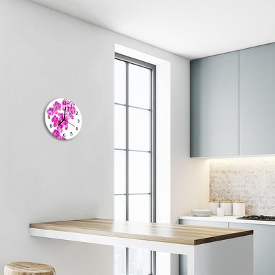 Reloj de vidrio Orquídea