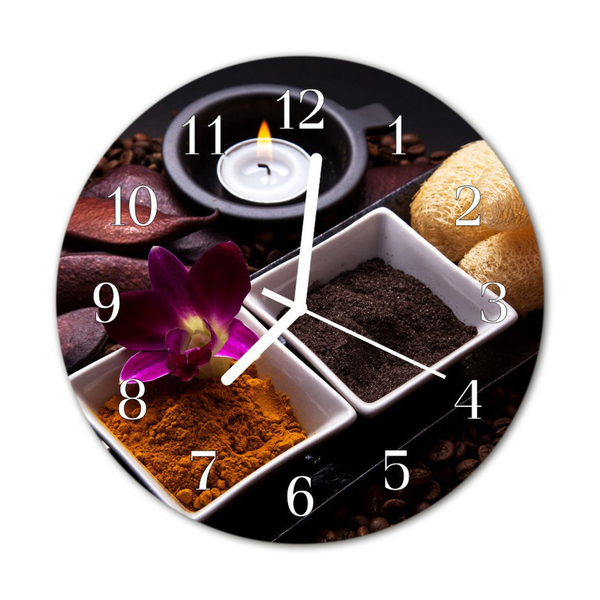 Reloj de vidrio Orquídea