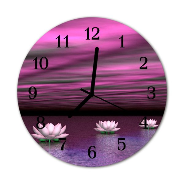 Reloj de vidrio Lirios acuáticos
