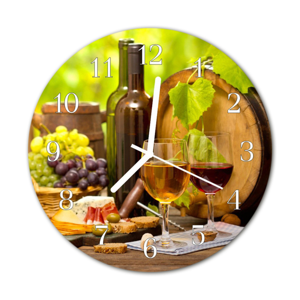 Reloj de vidrio Uvas para el vino