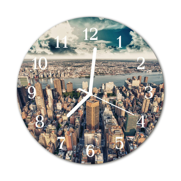 Reloj de vidrio Ciudad de nueva york