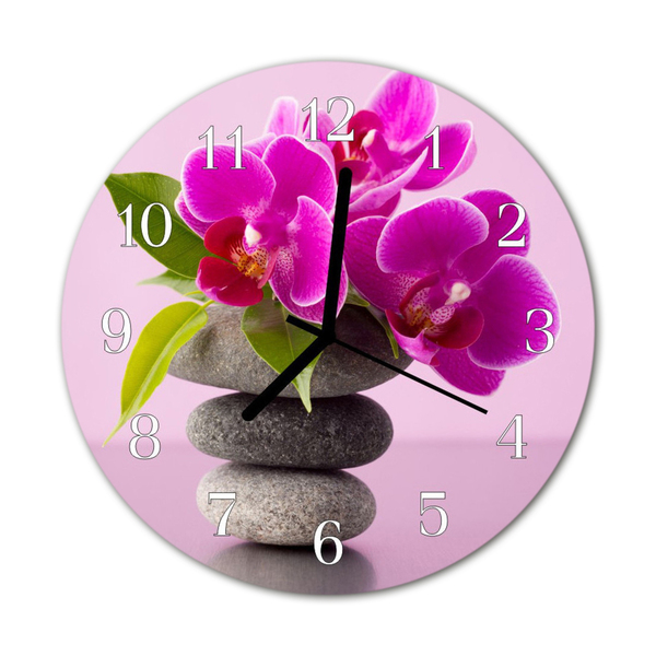 Reloj de vidrio Orquídea