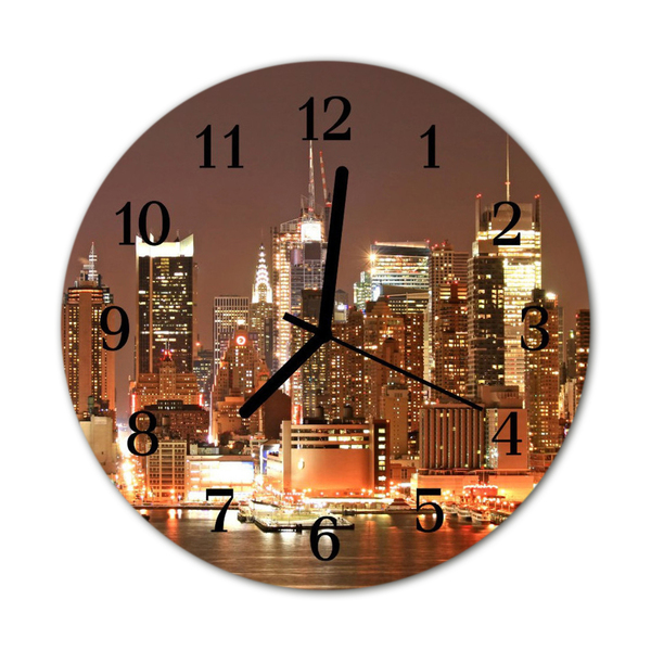 Reloj de vidrio Ciudad edificios