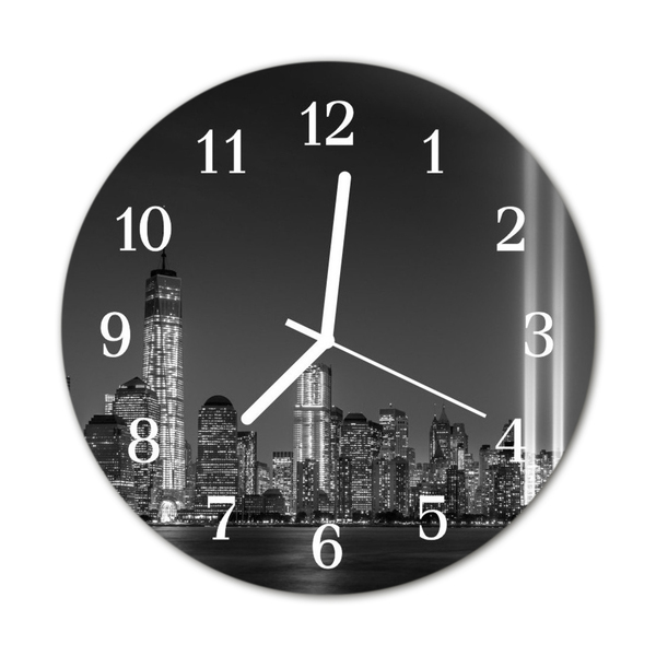 Reloj de vidrio Ciudad blanquinegra