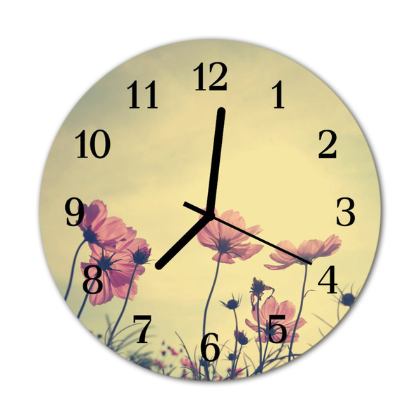 Reloj de vidrio Flores