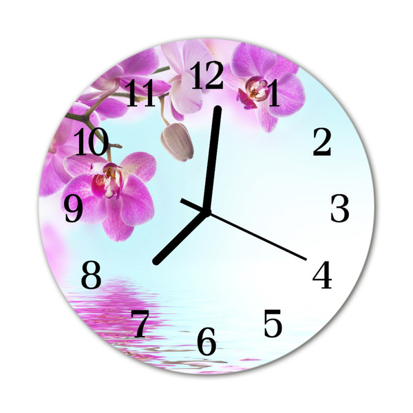 Reloj de vidrio Orquídea
