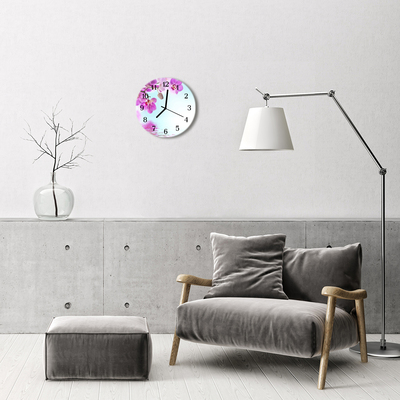 Reloj de vidrio Orquídea