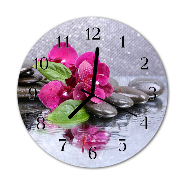 Reloj de vidrio Orquídea