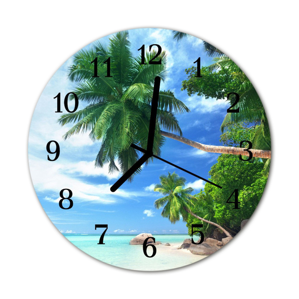 Reloj de vidrio Palmeras