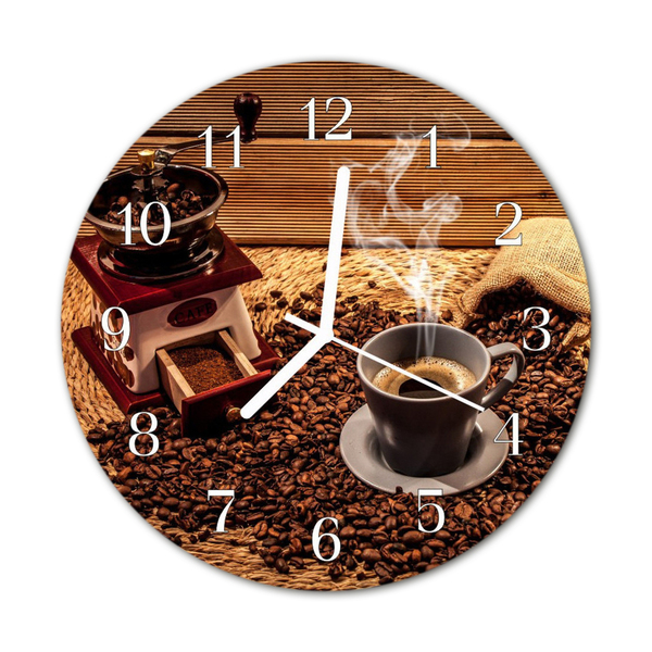 Reloj de vidrio Granos de café