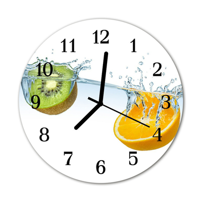 Reloj de vidrio Naranjas kiwi