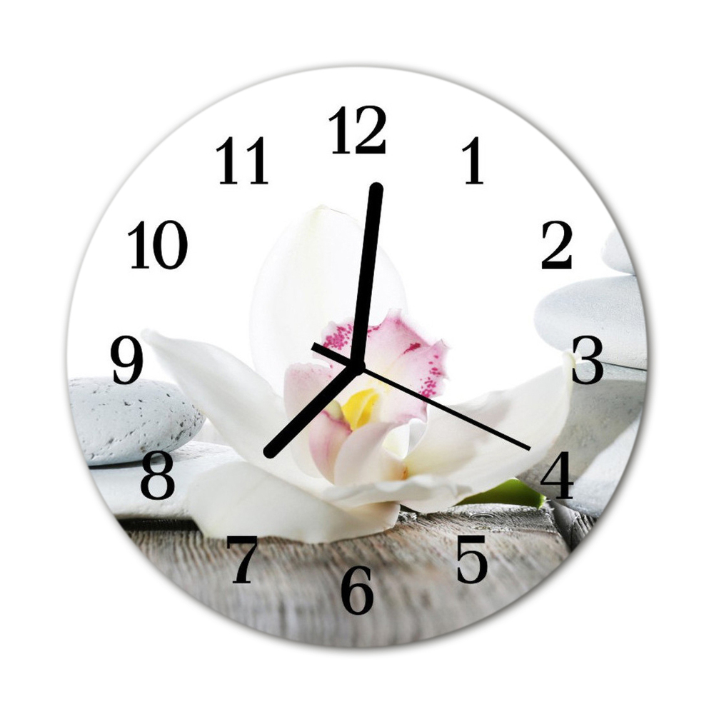 Reloj de vidrio Orquídea