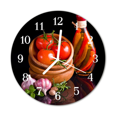 Reloj de vidrio Ajo tomate
