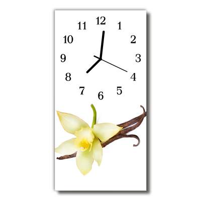 Reloj de vidrio Flores azucena blanco