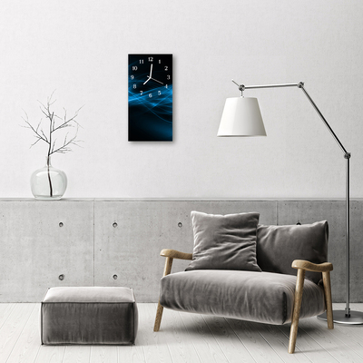 Reloj de vidrio Arte abstracto azul