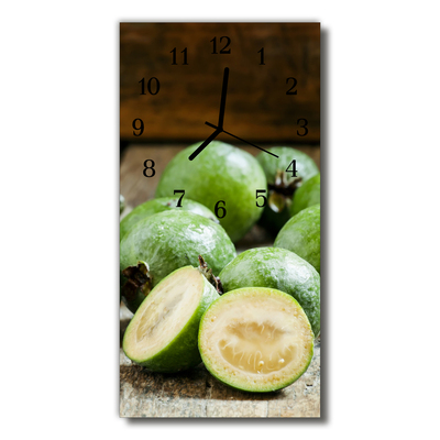 Reloj de vidrio Cocina azul oscuro verde