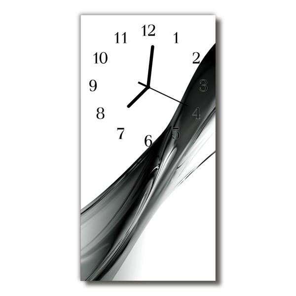 Reloj de vidrio Abstracto línea negra blanco