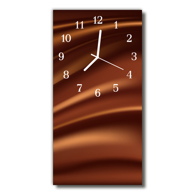 Reloj de vidrio Arte gráfico formas marrón