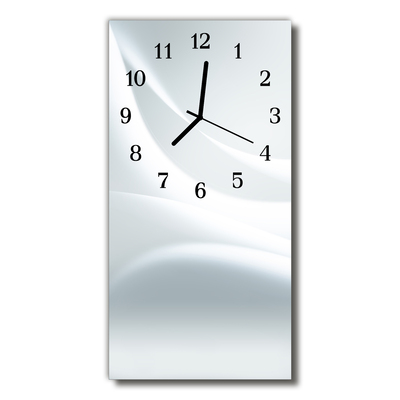 Reloj de vidrio Arte gráfico blanco