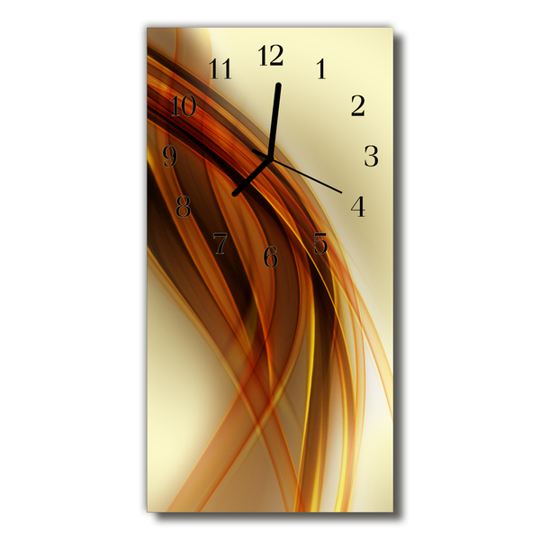 Reloj de vidrio Arte gráfico motivo beige