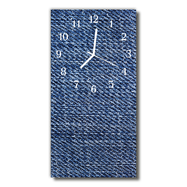 Reloj de vidrio Tela azul