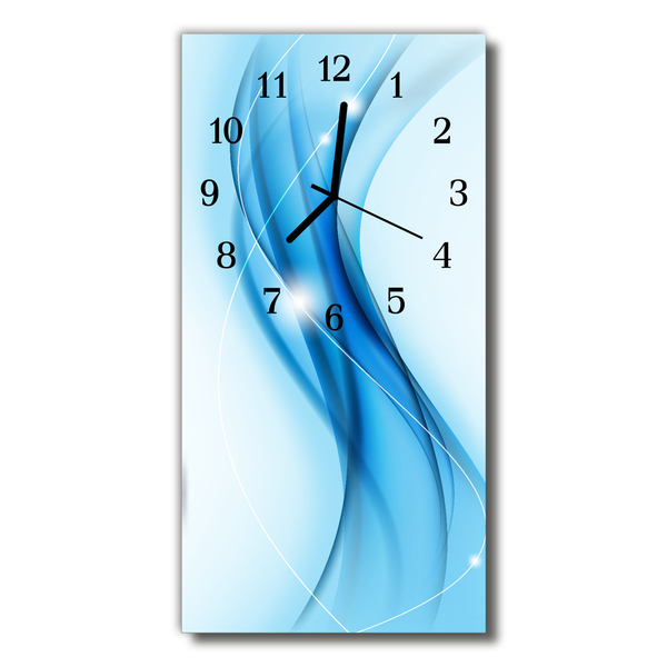 Reloj de vidrio Arte motivo gráfico azul