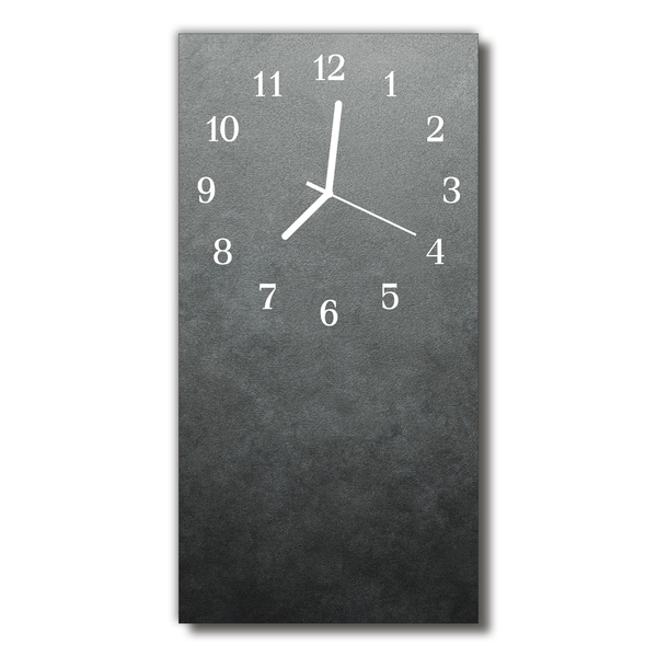 Reloj de vidrio Mármol muro gris