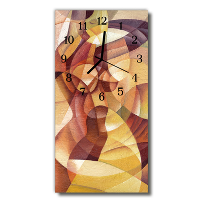 Reloj de vidrio Arte abstracto líneas colorido