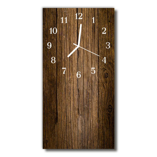 Reloj de vidrio Madera tabla de madera marrón