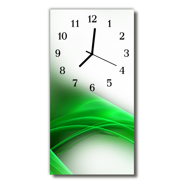 Reloj de vidrio Arte moderno verde