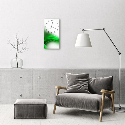 Reloj de vidrio Arte moderno verde