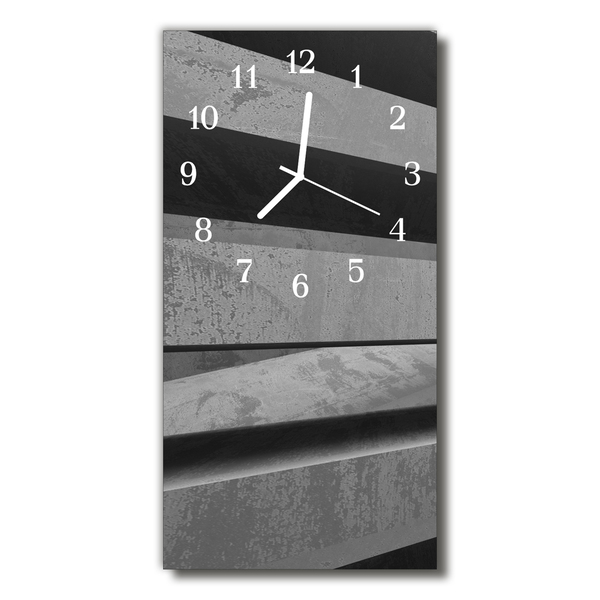 Reloj de vidrio Arte línea gris