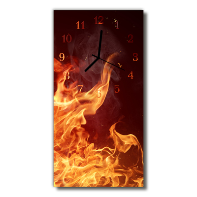 Reloj de vidrio Fuego hoguera naranja