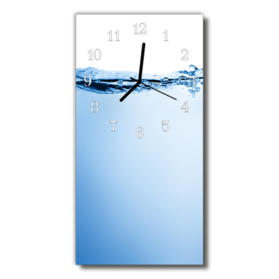 Reloj de vidrio Naturaleza agua gotas azul