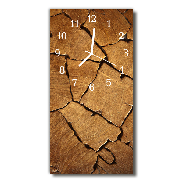 Reloj de vidrio Estructura de madera marrón