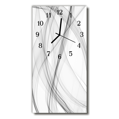 Reloj de vidrio Líneas abstracto blanco