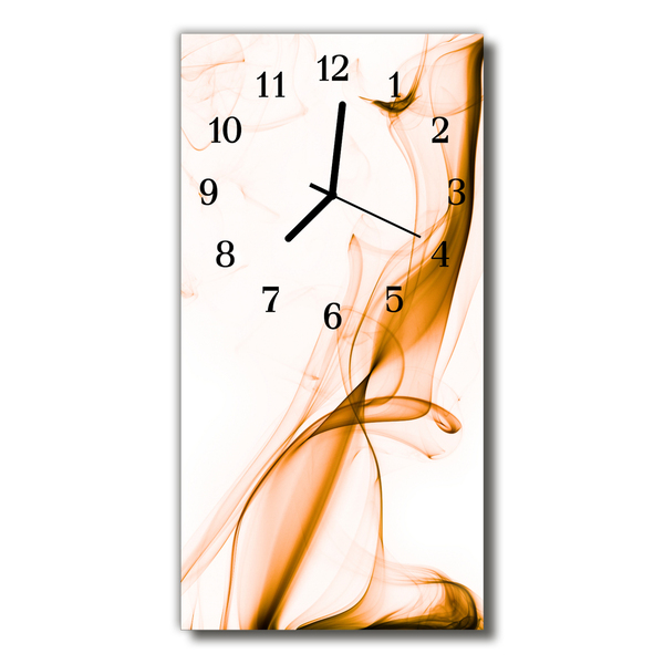 Reloj de vidrio Arte abstracto líneas blanco