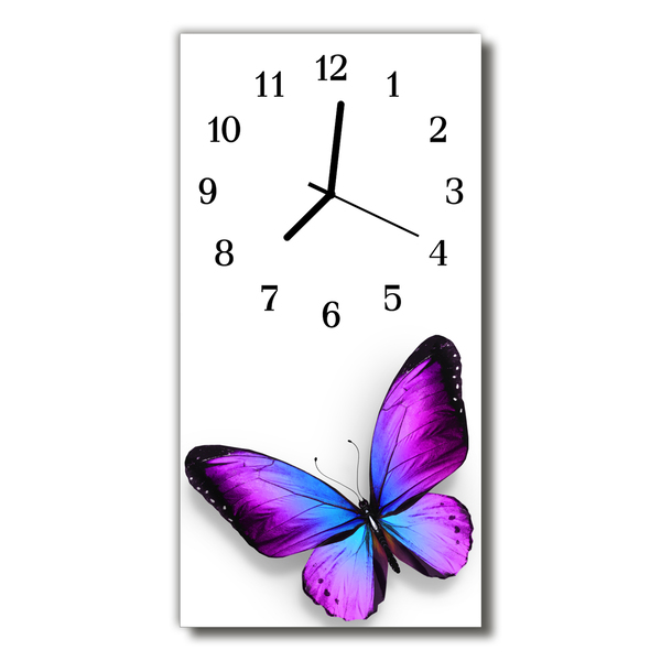 Reloj de vidrio Animales mariposas colorido