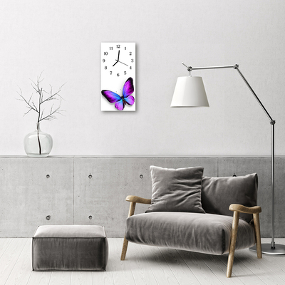 Reloj de vidrio Animales mariposas colorido